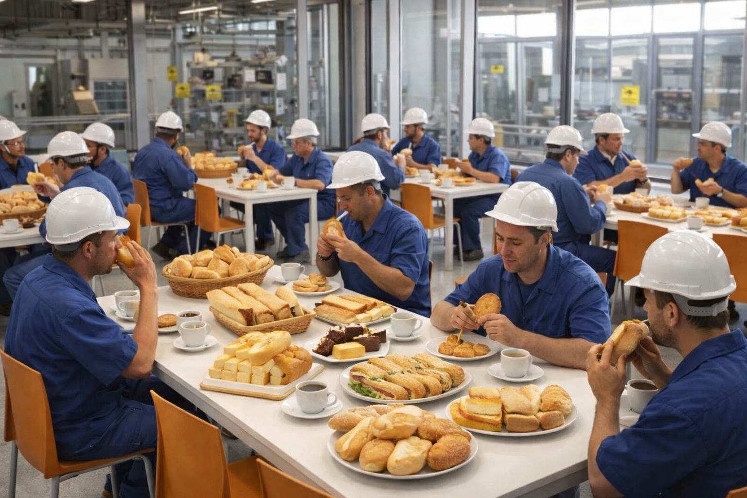 pão indústria bolo lanches
